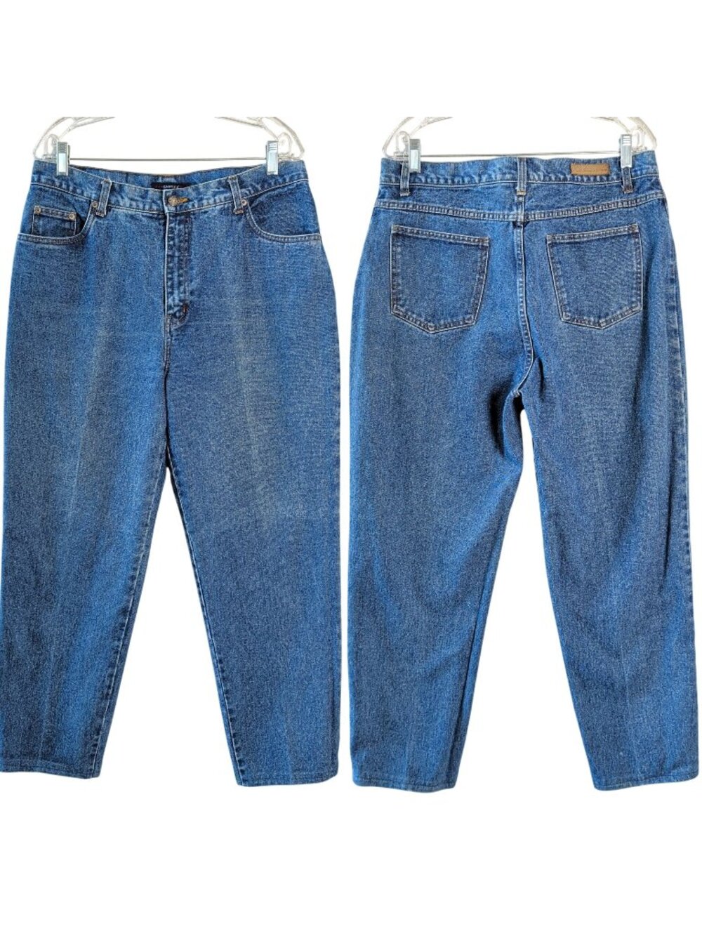 Vintage 90s Bill Blass Easy Fit Jeans Womens 16 High Rise Mom Tapered Blue
